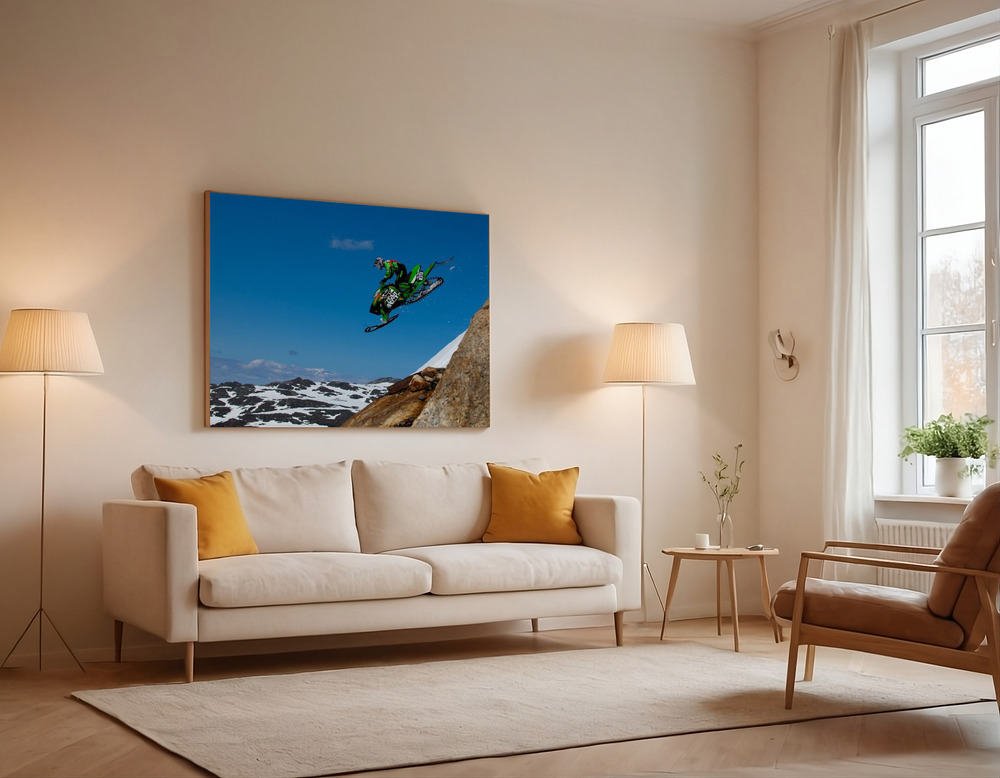 Stampe su tela - Free fall over the sofa