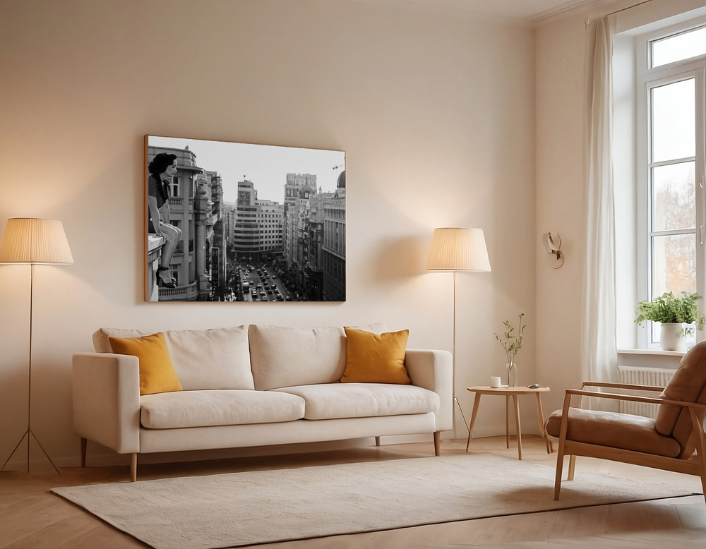 Canvas print - Mad Madrid over the sofa