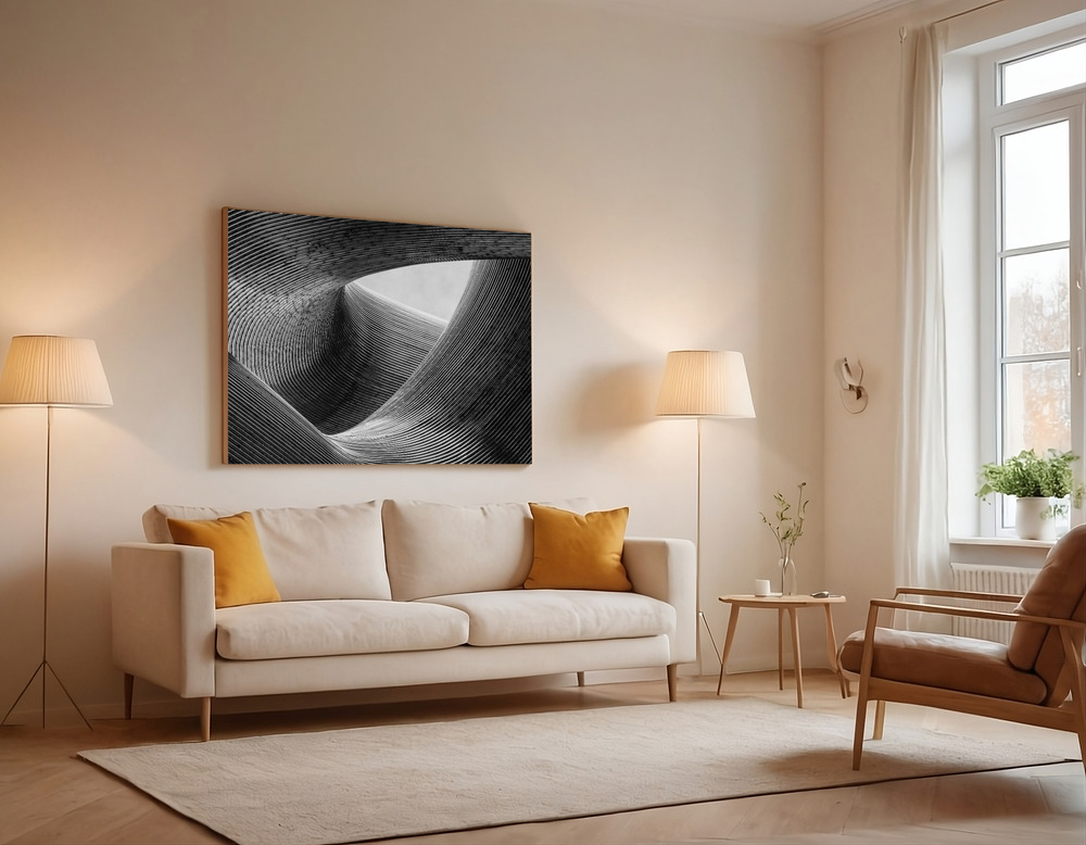 Canvas print - Lines over the sofa