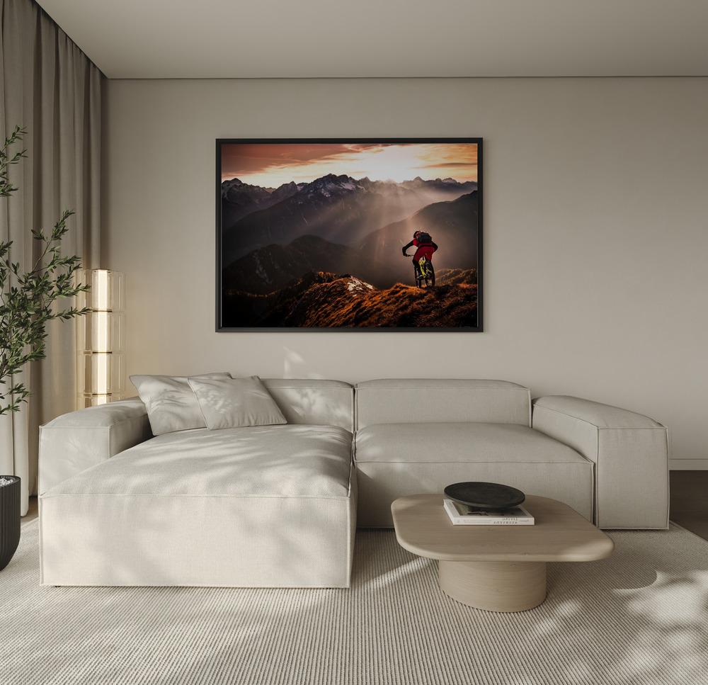 Canvas schilderi - Just ride ... over de bank