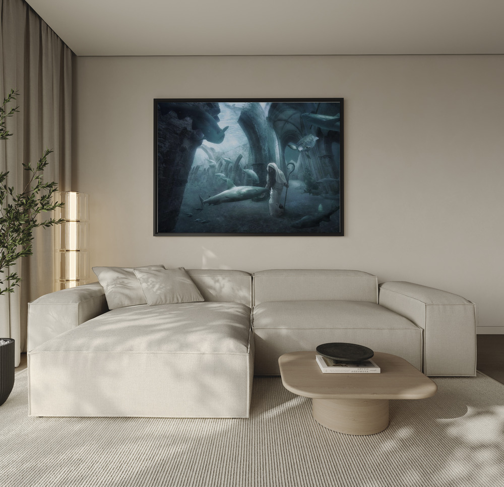 Canvas print - The Sea Shepherd over the sofa