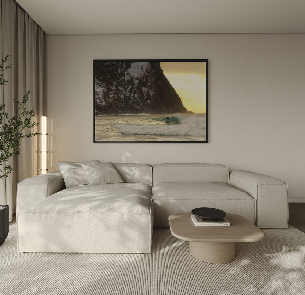 Canvas print - Only the ocean over the sofa