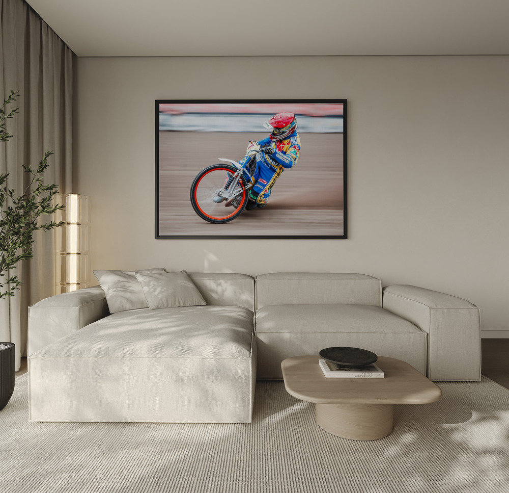 Toile - Speedway au-dessus du canapé