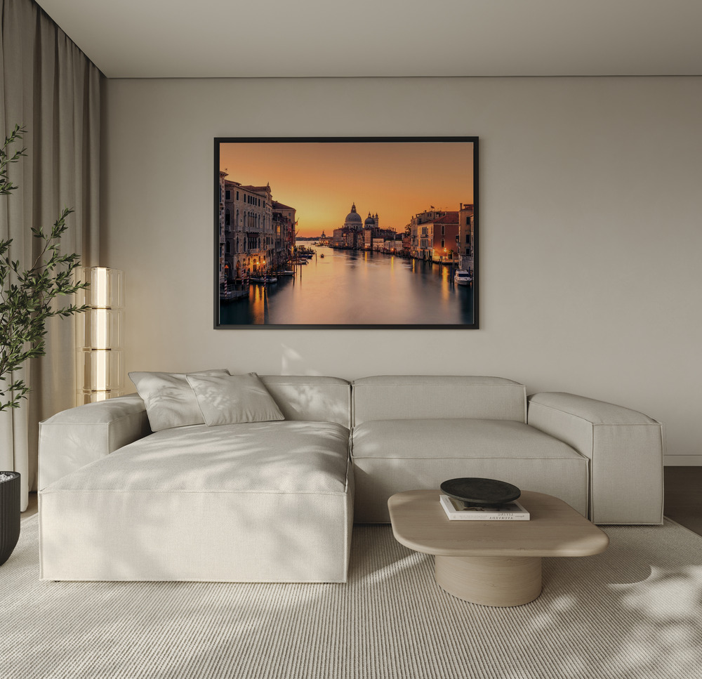 Canvas print - Dawn on Venice over the sofa