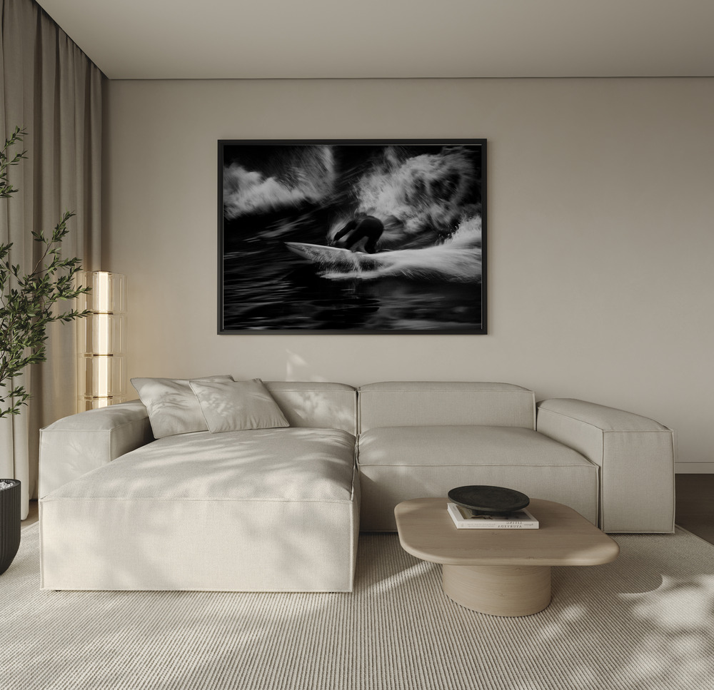 Canvas schilderi - Surf 10 over de bank