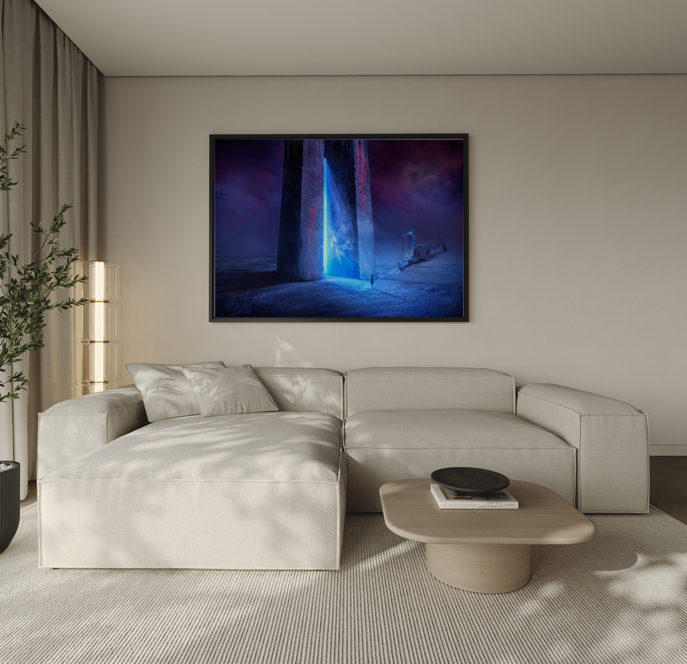 Canvas print - Time Gate over the sofa