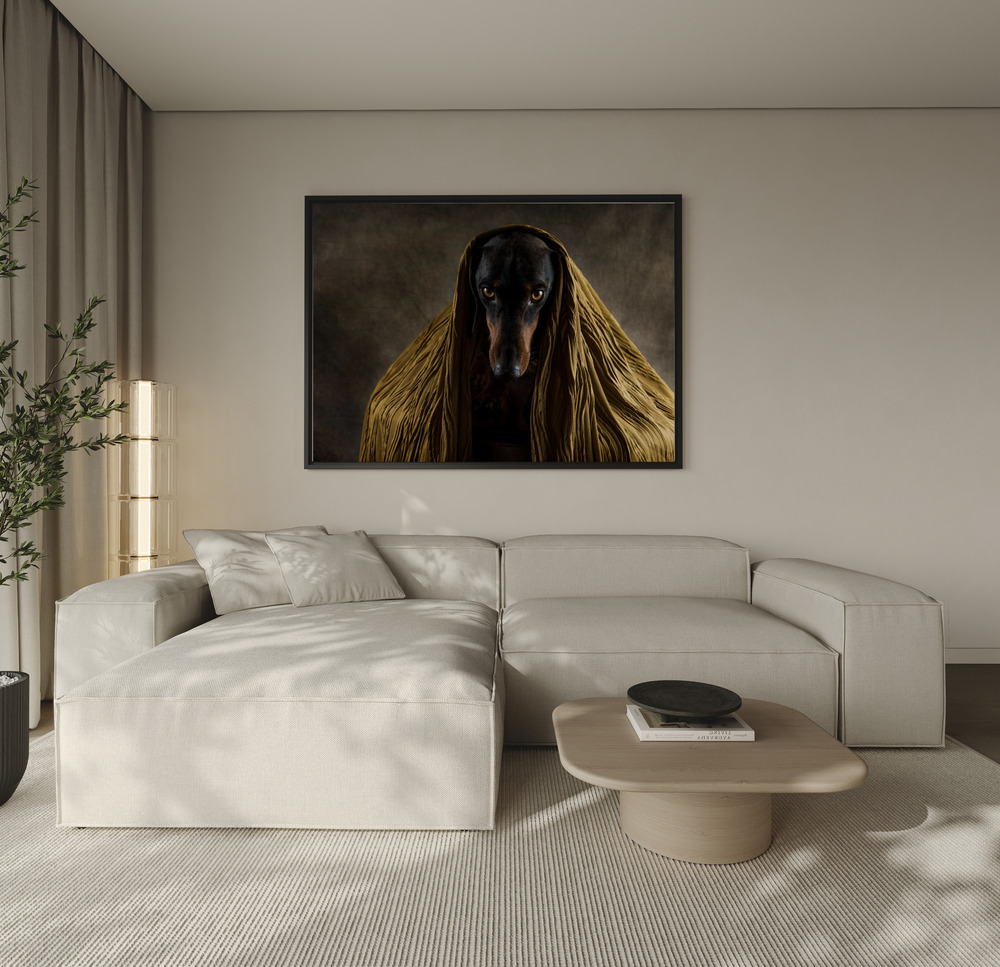 Canvas print - Golden Eyes over the sofa