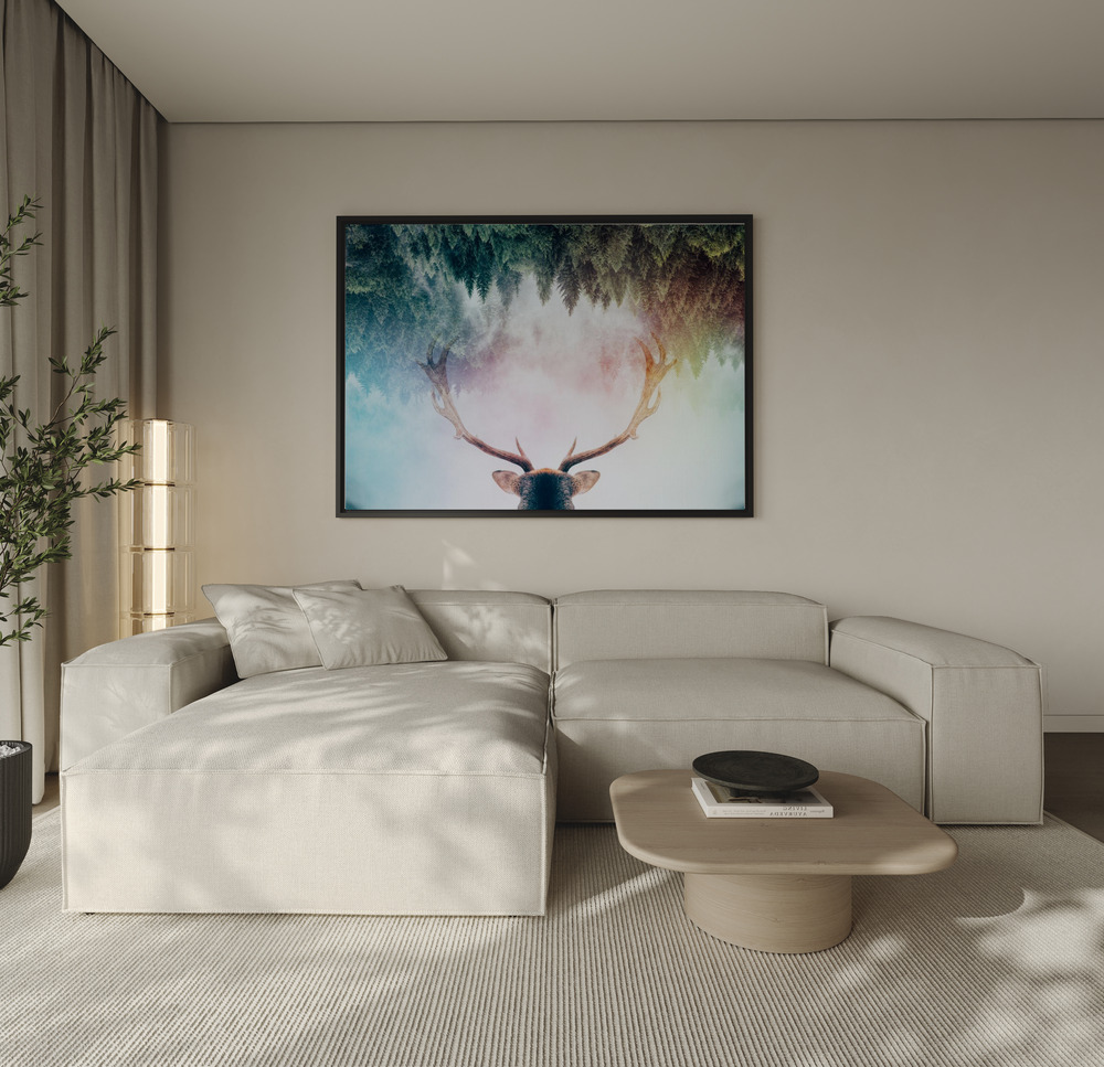 Canvas print - Antler over the sofa