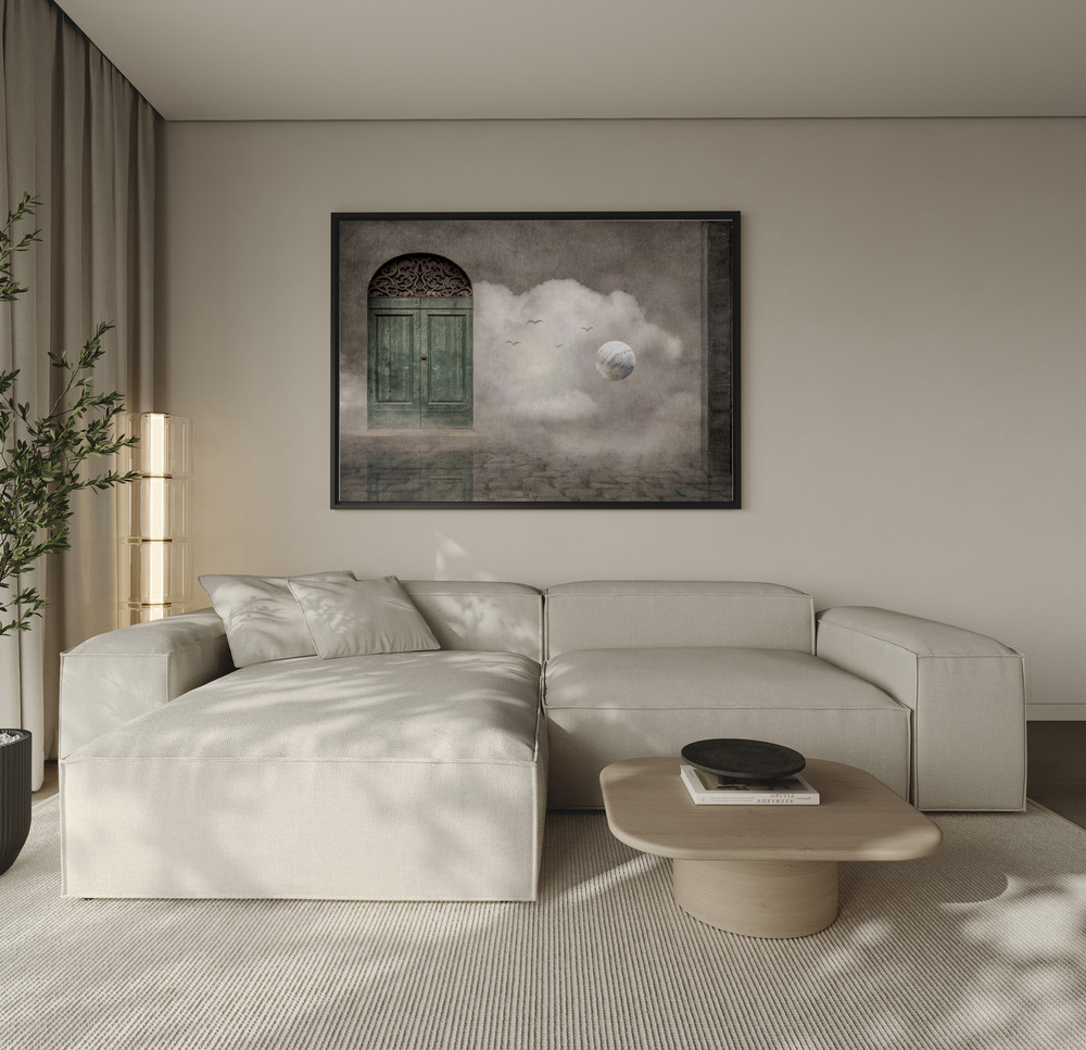 Canvas schilderi - Secret Door over de bank