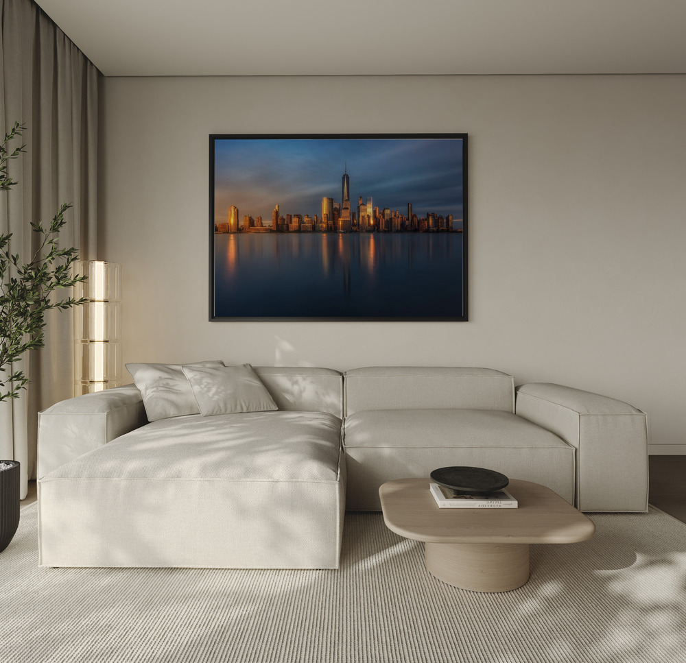 Canvas print - Blue over the sofa