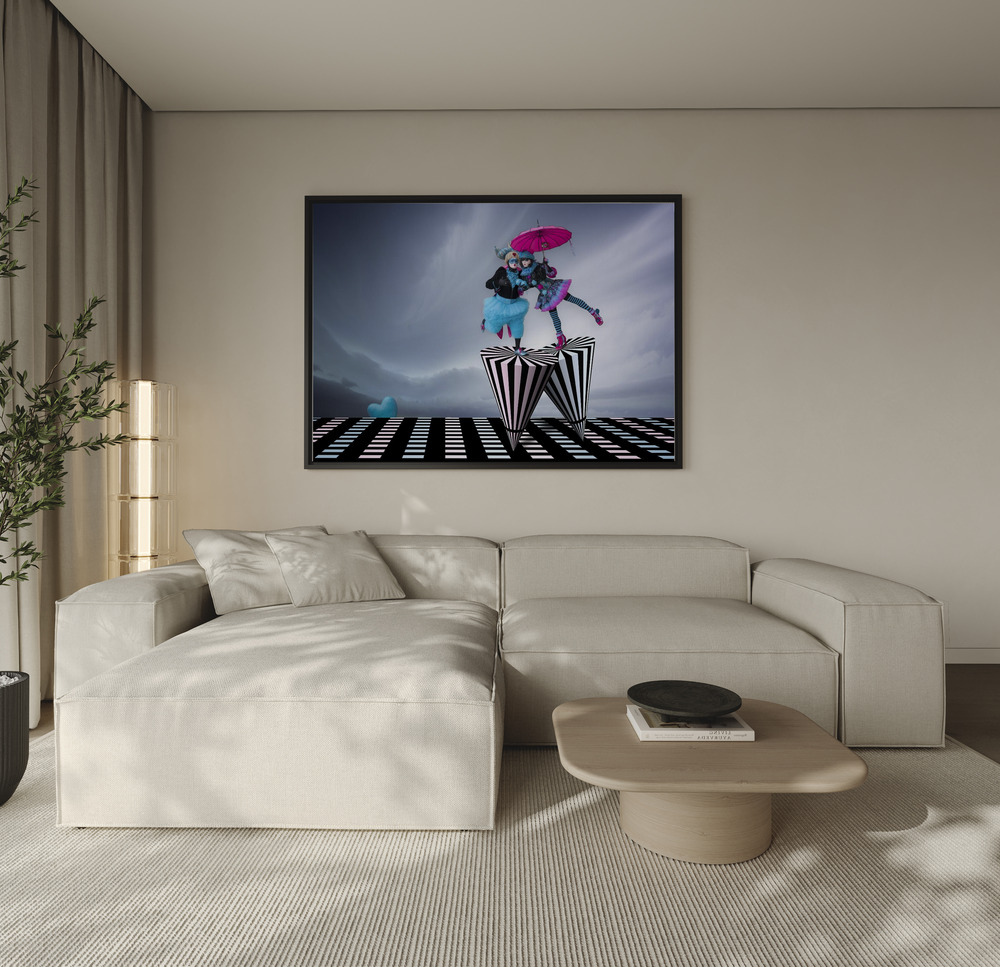Canvas print - Spinning on the Runway of Love over the sofa