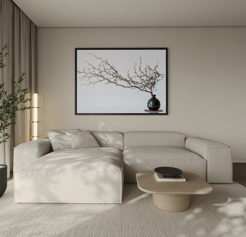 Canvas print - Vase And Branch over the sofa