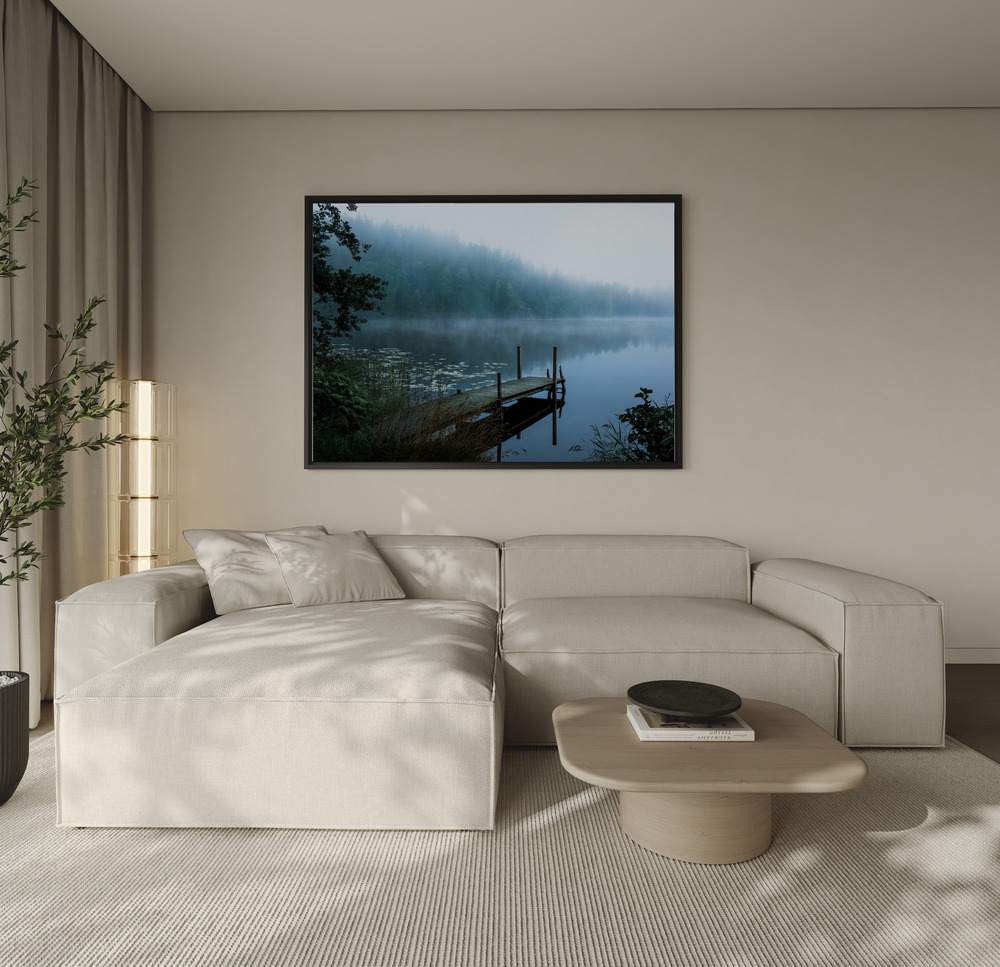 Canvas taulu - Moody morning sohvan yli