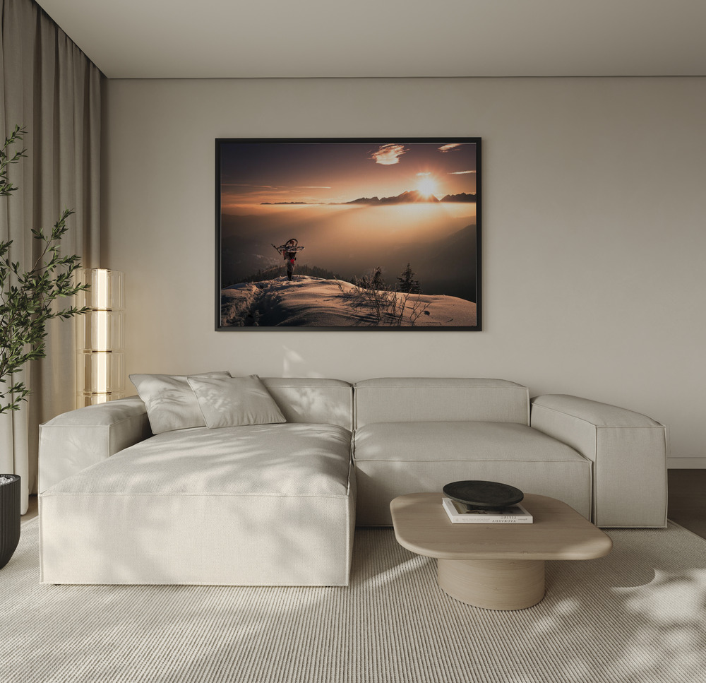 Canvas print - Greeting to the Sun over the sofa