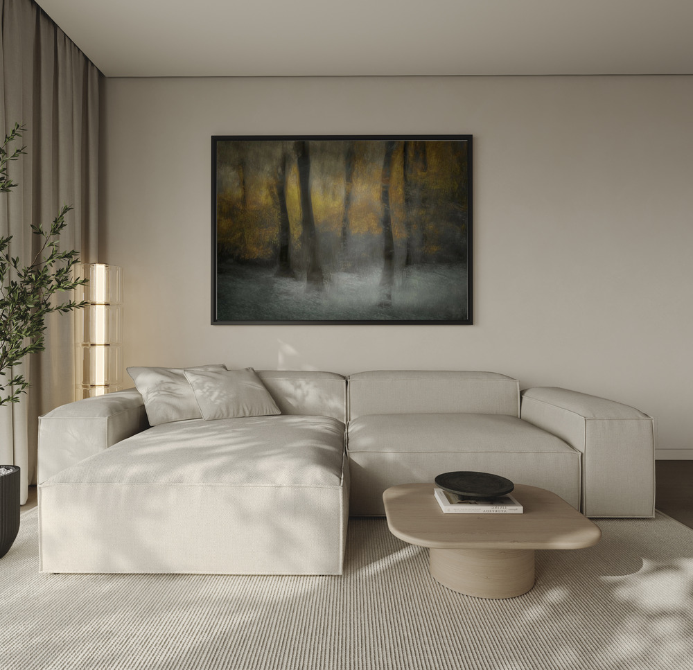 Canvas print - Dancing Trees over the sofa