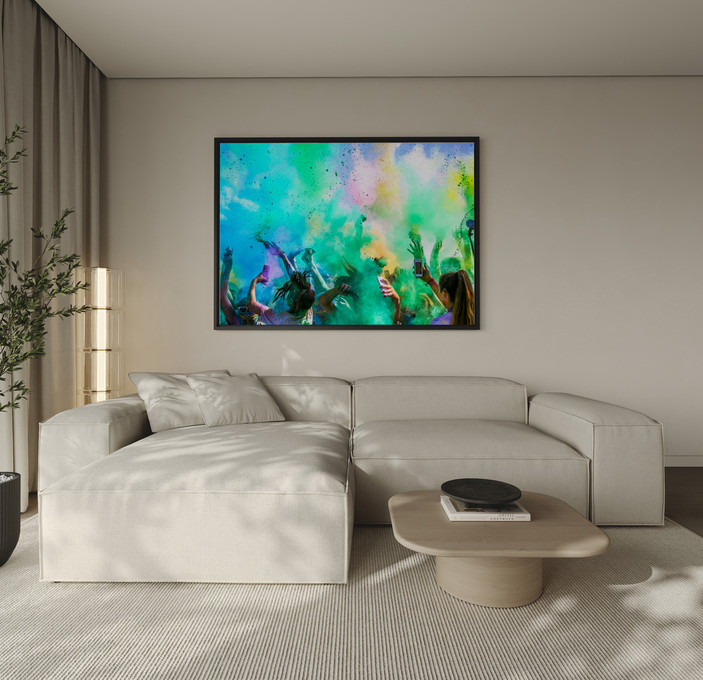 Canvas print - Color Run over the sofa