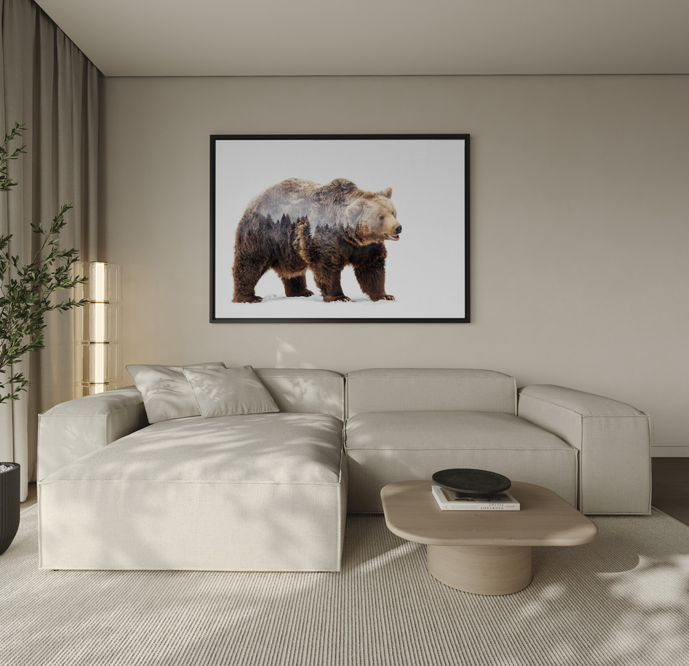 Canvas print - Bear over the sofa