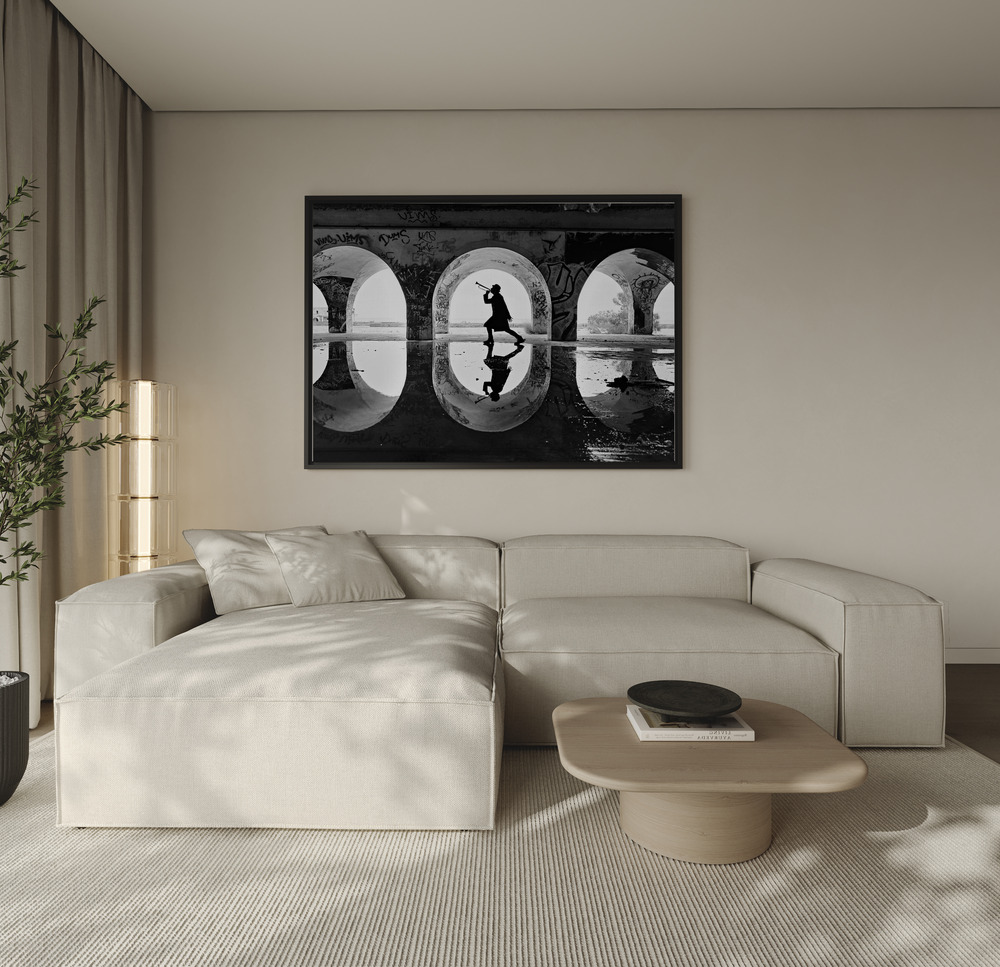 Canvas print - The human voice is the organ of the soul over the sofa