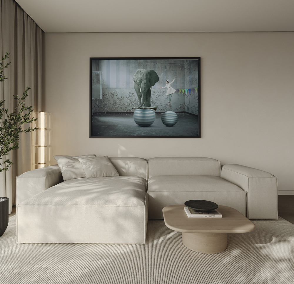 Canvas print - We can meet us  eye-to-eye over the sofa