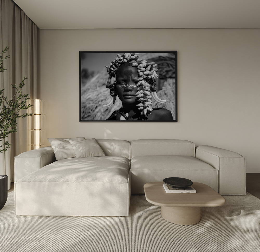 Canvas print - Sweety Mursi Girl over the sofa