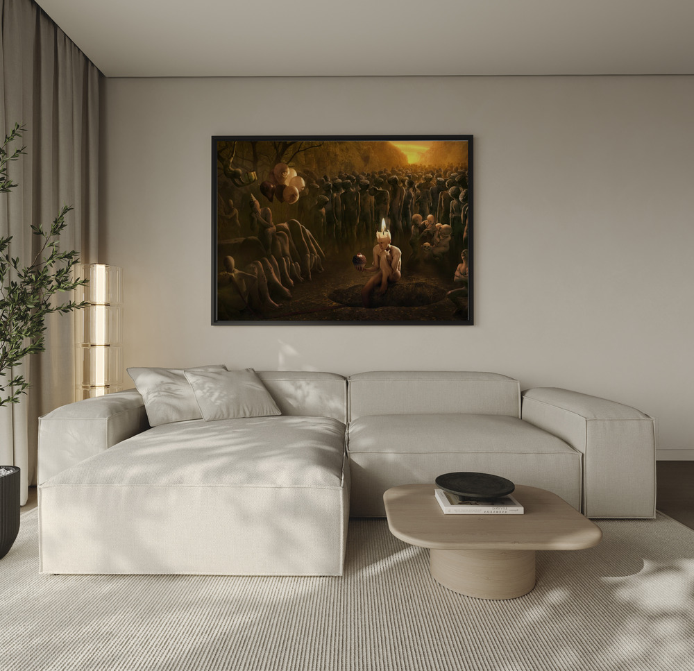 Canvas print - Happy Birthday over the sofa
