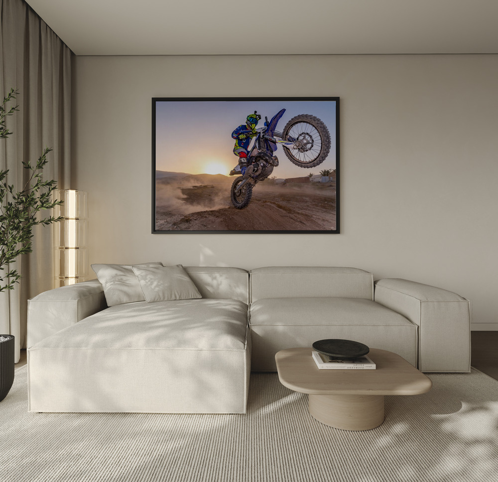 Canvas print - They Say Jump, I say I'm Mario over the sofa
