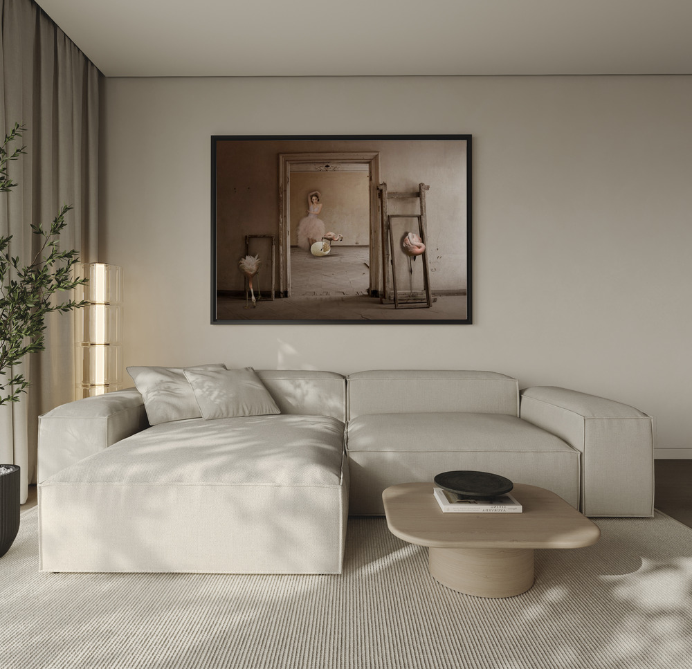 Lærred - Framed over sofaen