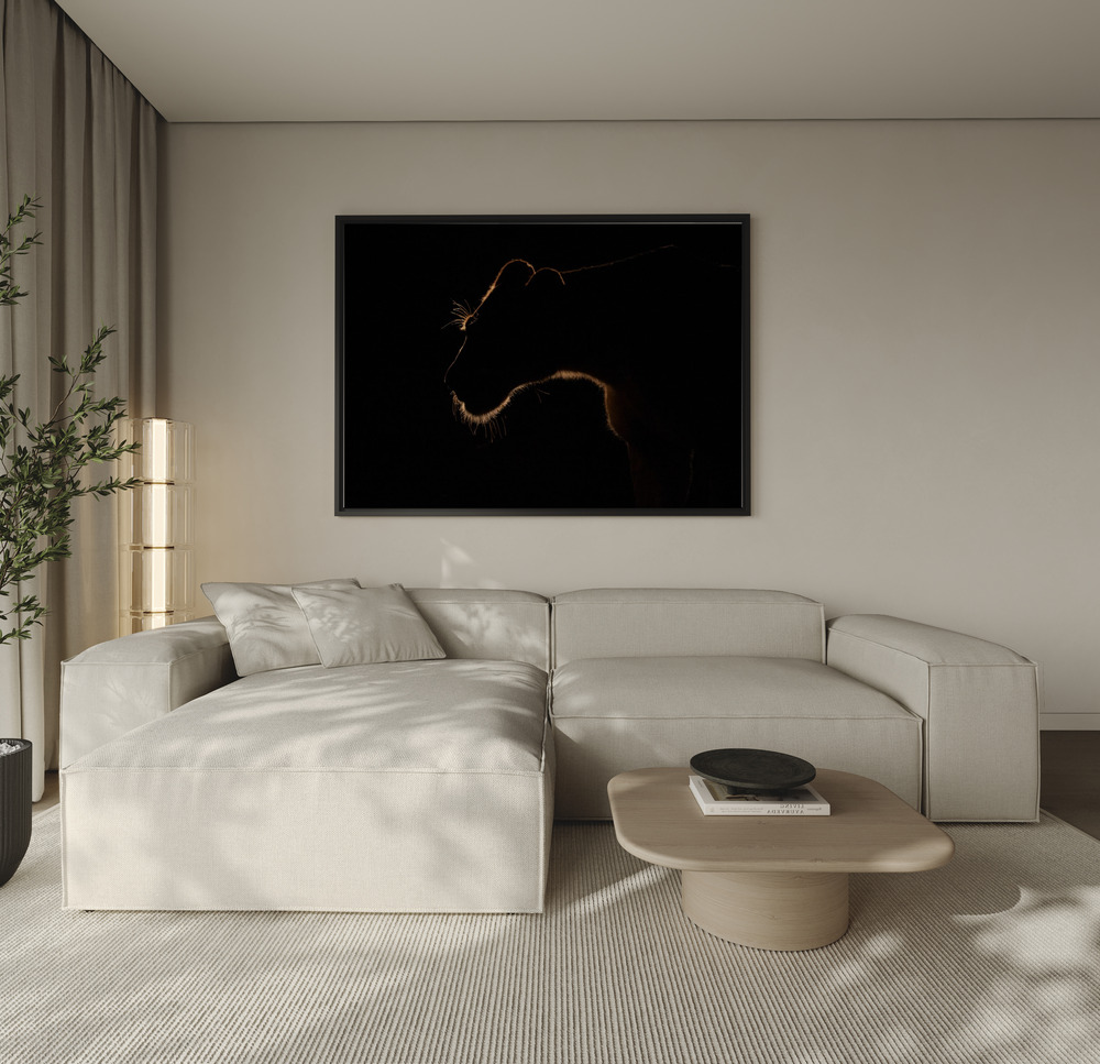 Canvas print - Silhouette of the Savanna over the sofa