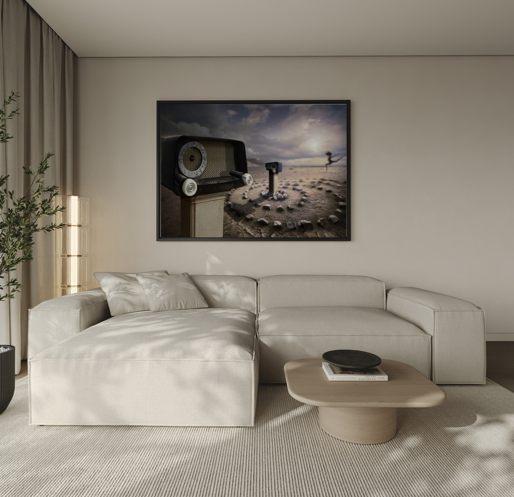 Canvas schilderi - Do re ME over de bank