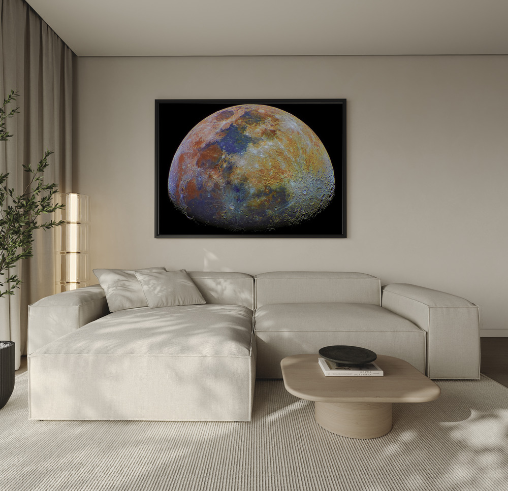 Stampe su tela - Mineral Moon over the sofa
