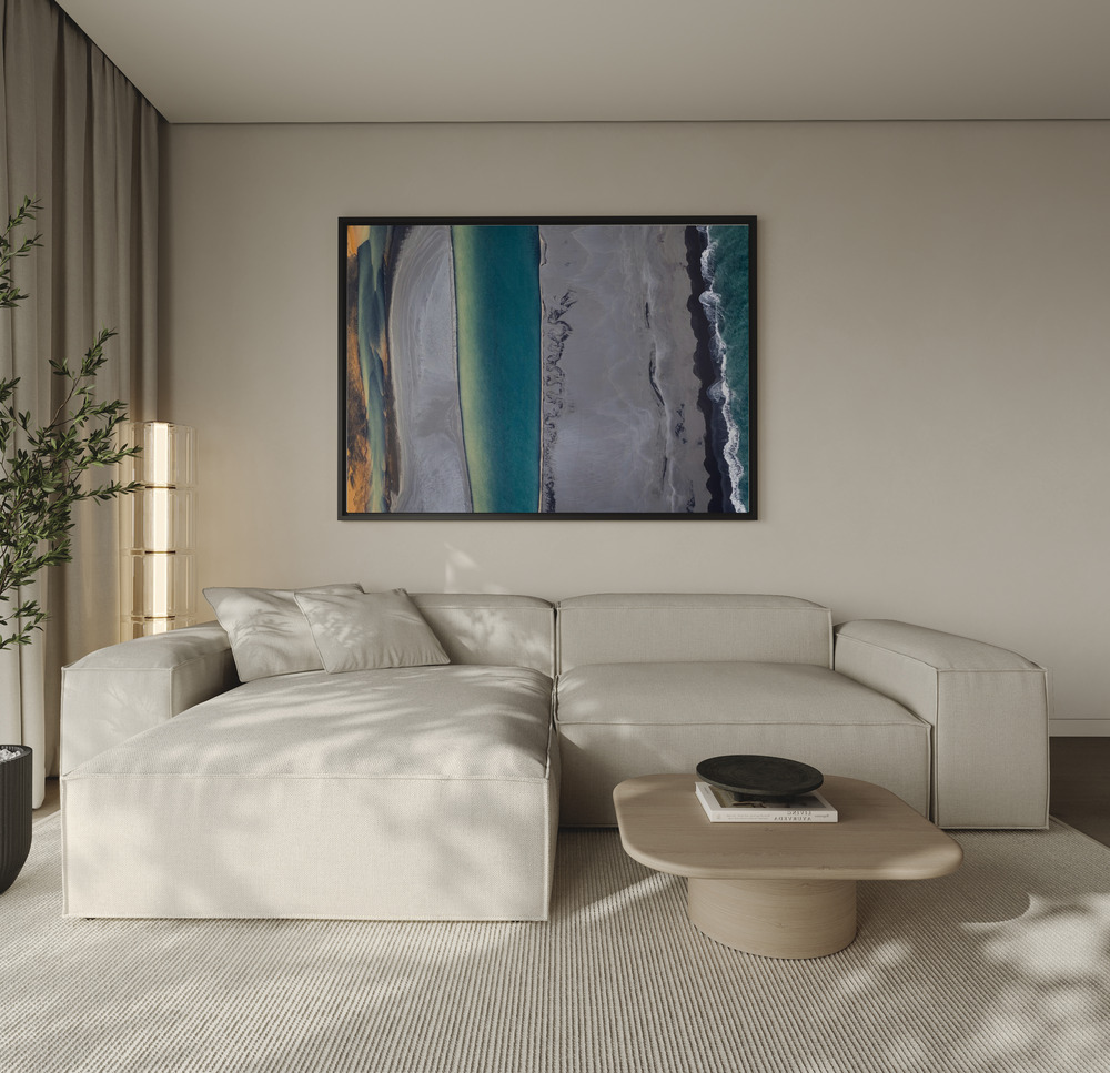 Canvas print - Icelandic coastline over the sofa