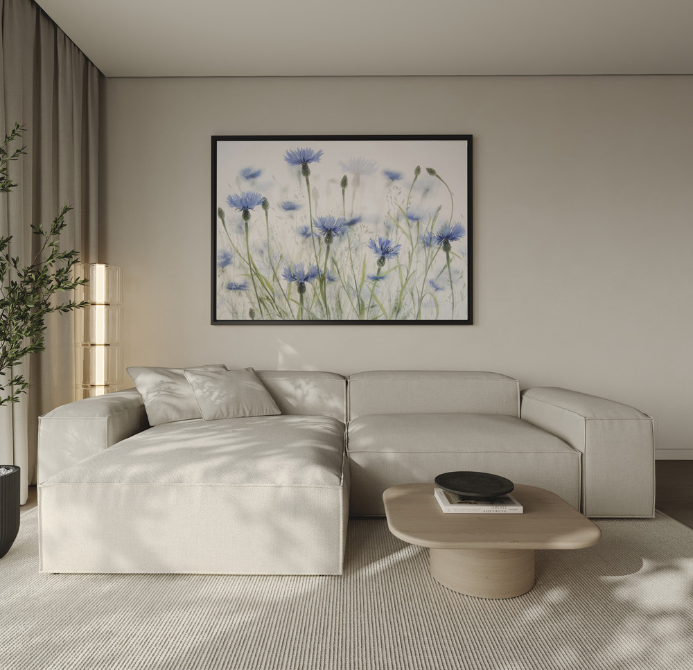 Canvas print - Cornflowers over the sofa