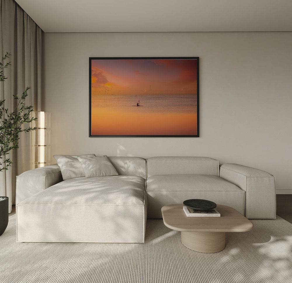 Canvas print - Albufera kayaking at sunset 7D17 over the sofa