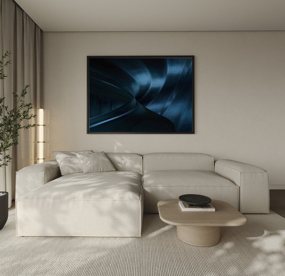Canvas print - Blue roller coaster over the sofa