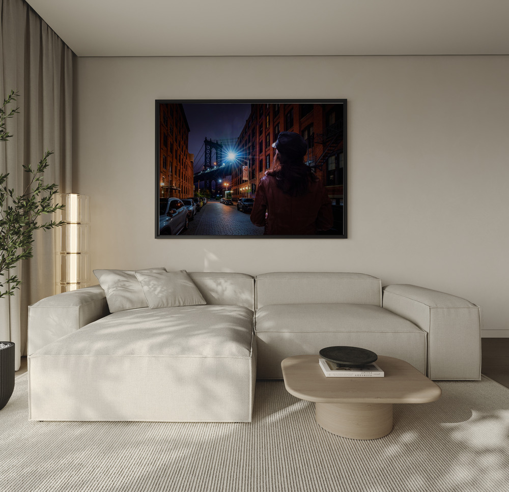 Canvas print - Manhattan bridge over the sofa