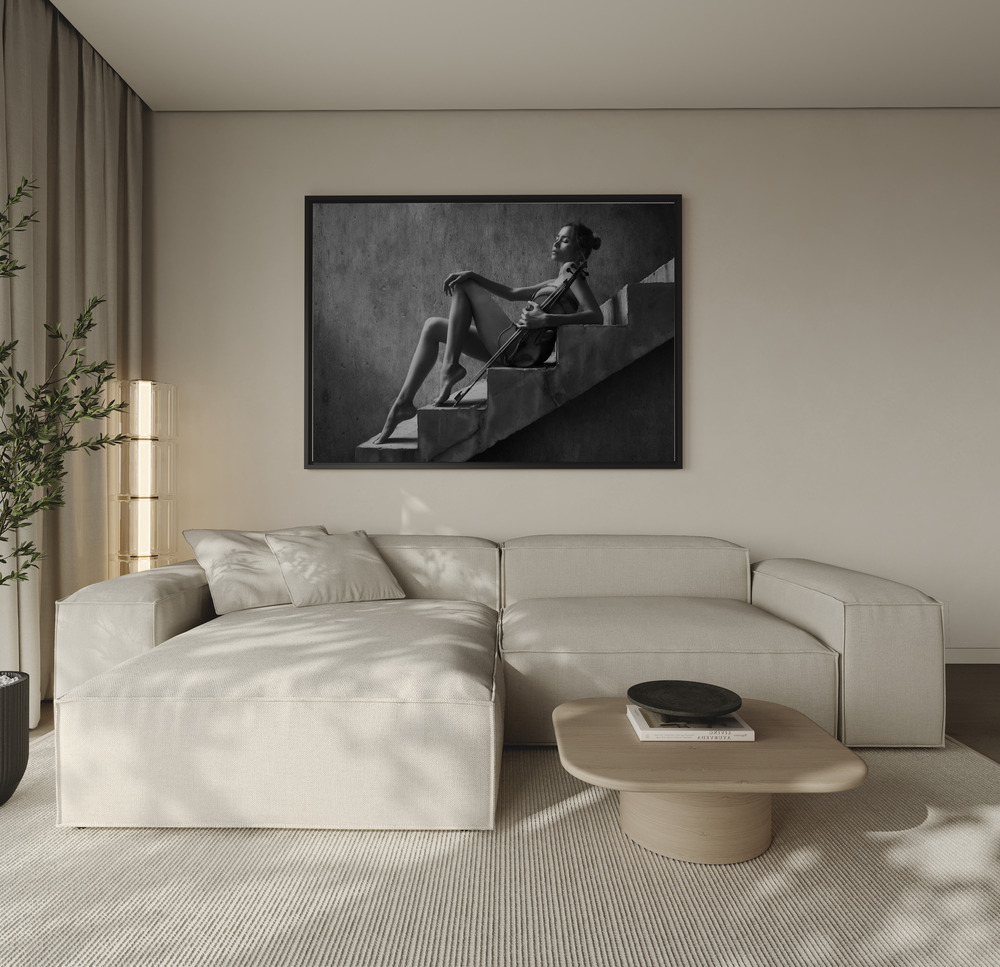Canvas print - The Violist over the sofa