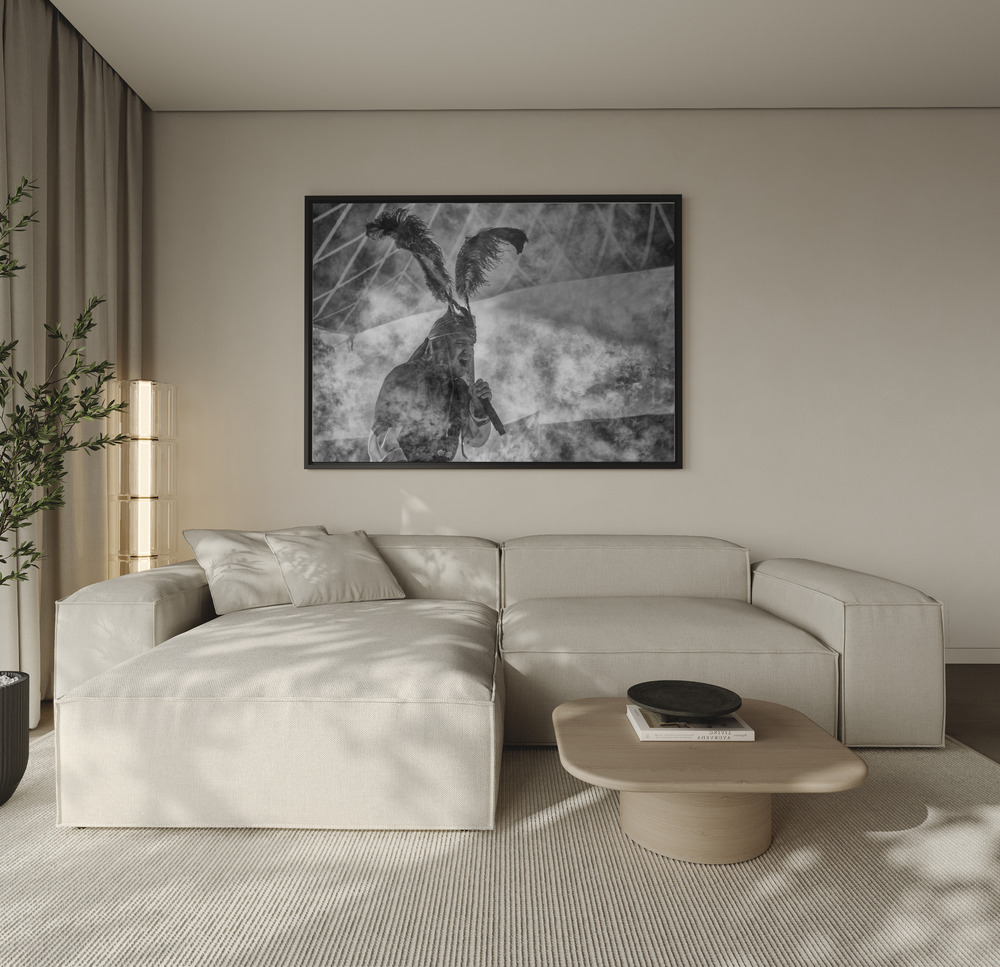Canvas schilderi - Singer over de bank