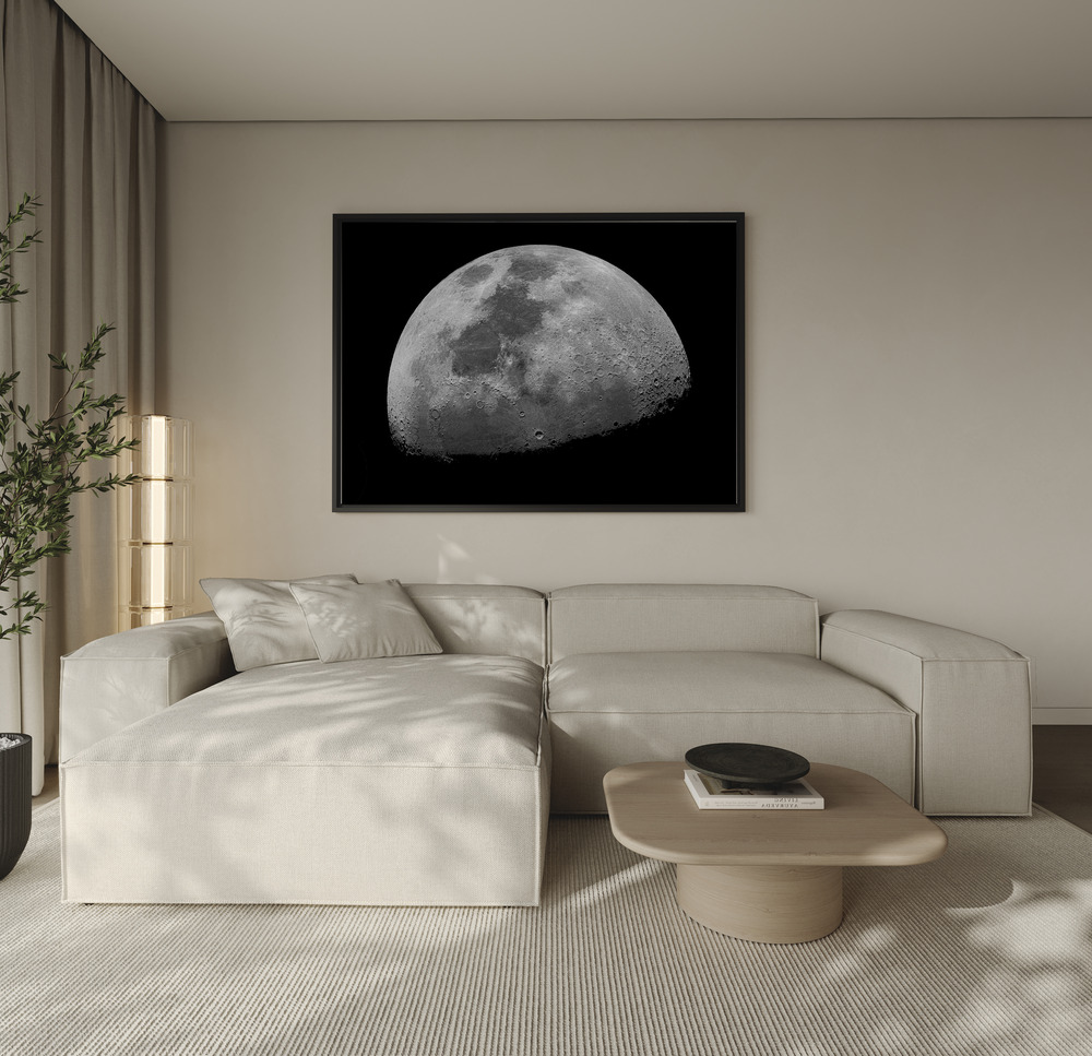 Canvas schilderi - Oh Look At The Moon, She's Shining Up There over de bank