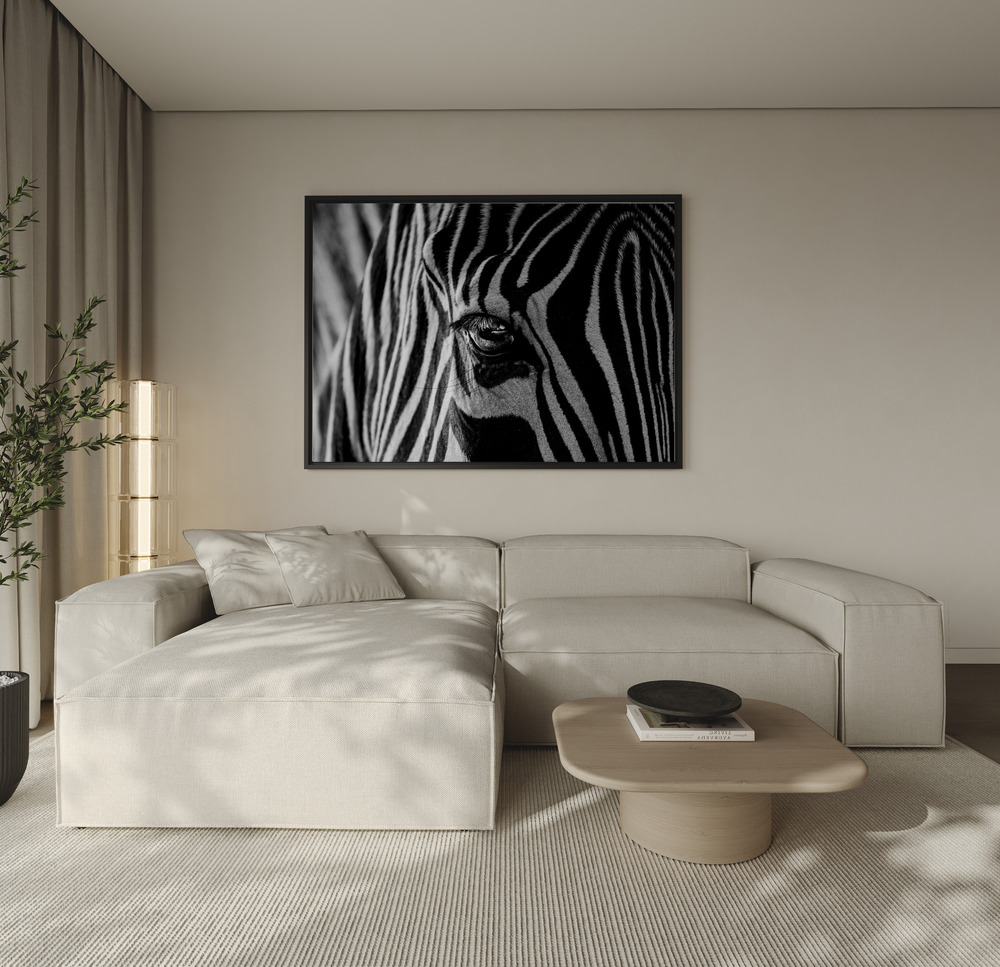 Canvas print - Abstract Zebra over the sofa