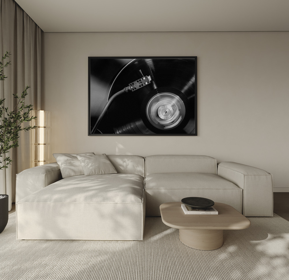 Canvas schilderi - Vinyl_002 over de bank