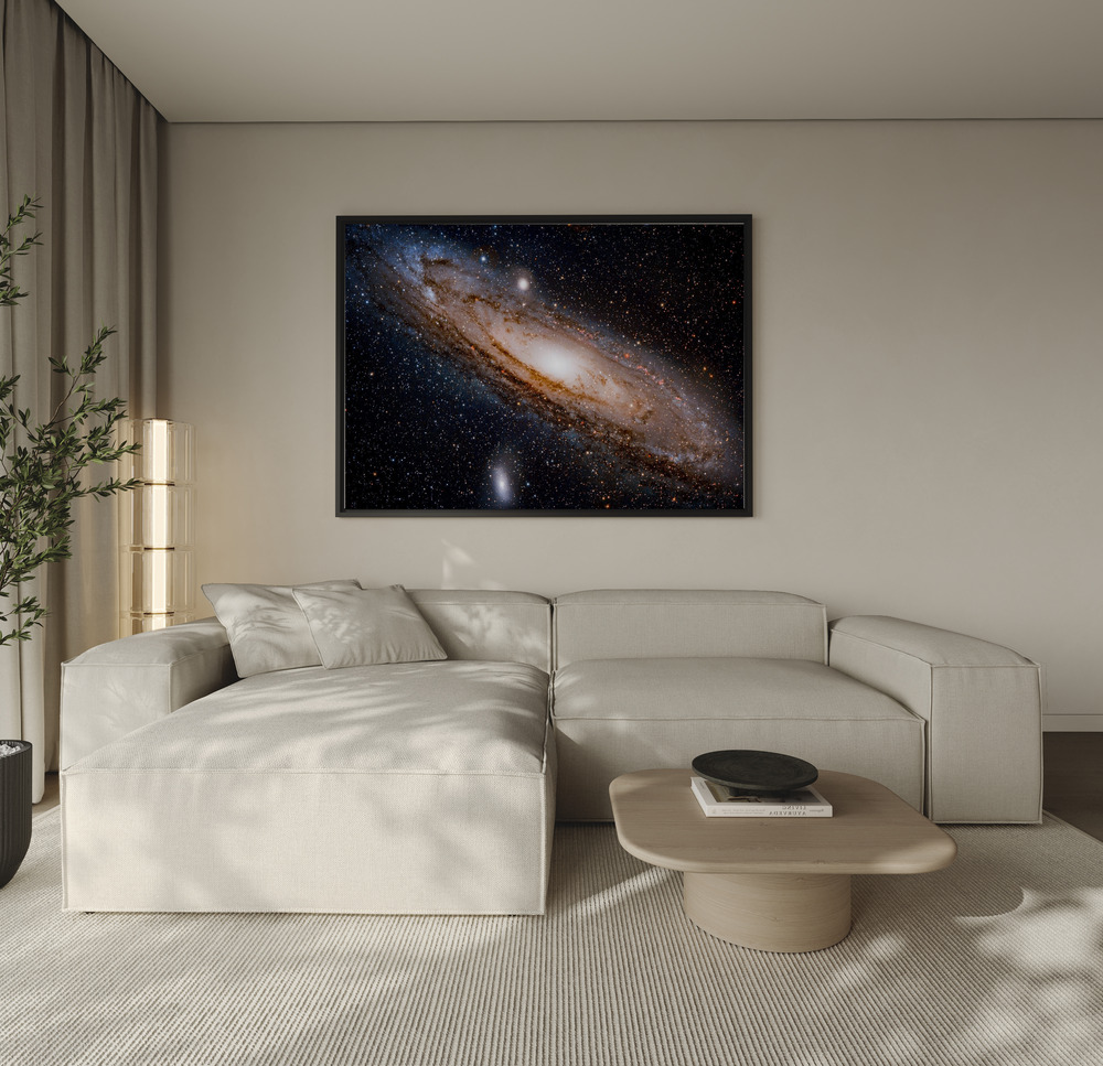Canvas print - Andromeda Galaxy over the sofa