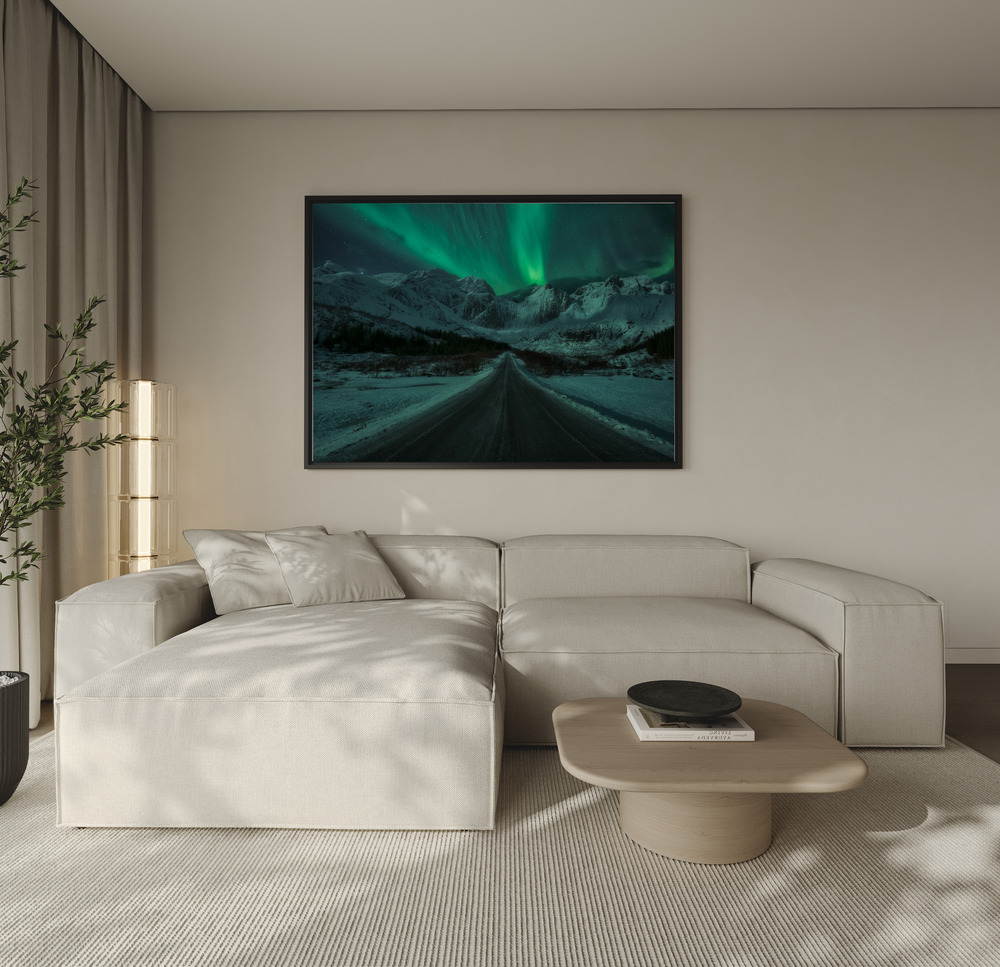 Canvas print - Green lady over the sofa