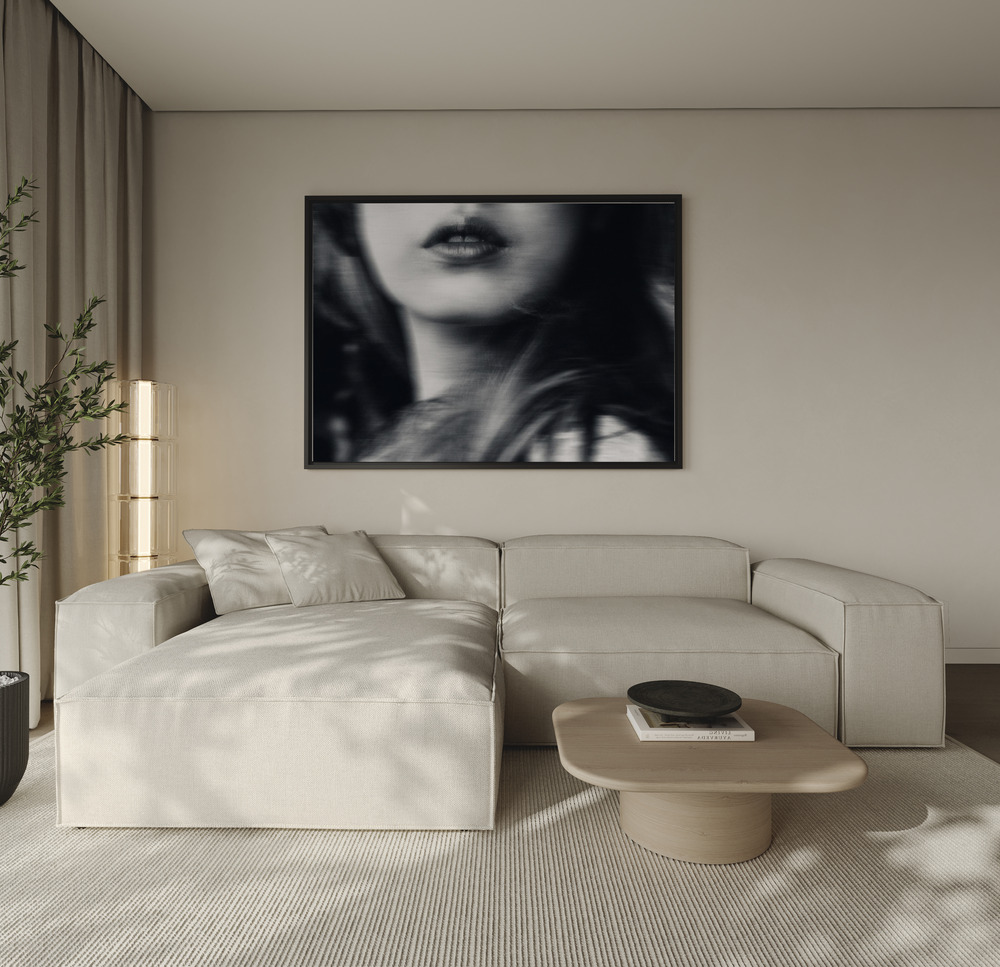 Canvas print - Your lips making everything strange over the sofa