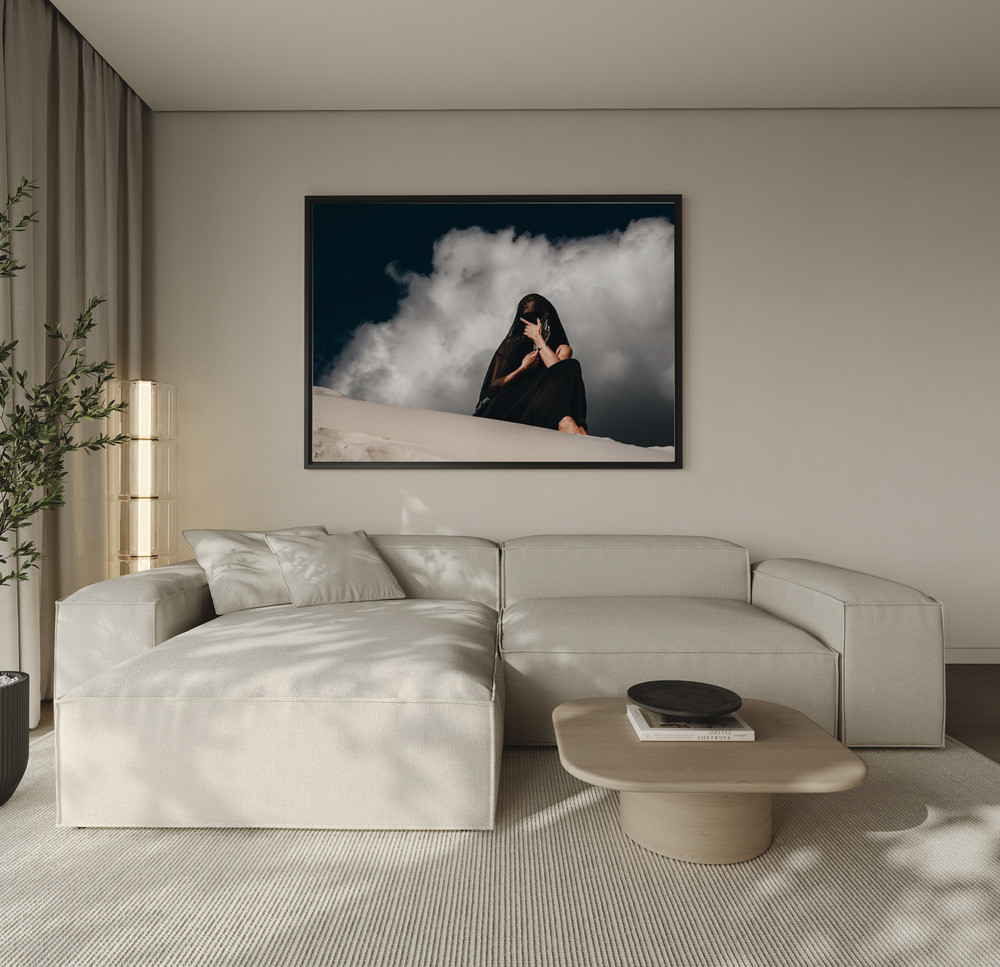 Canvas print - I talk to God, but the sky is empty over the sofa