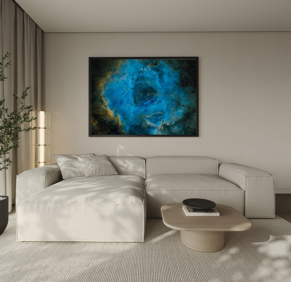 Canvas taulu - Rosette sohvan yli