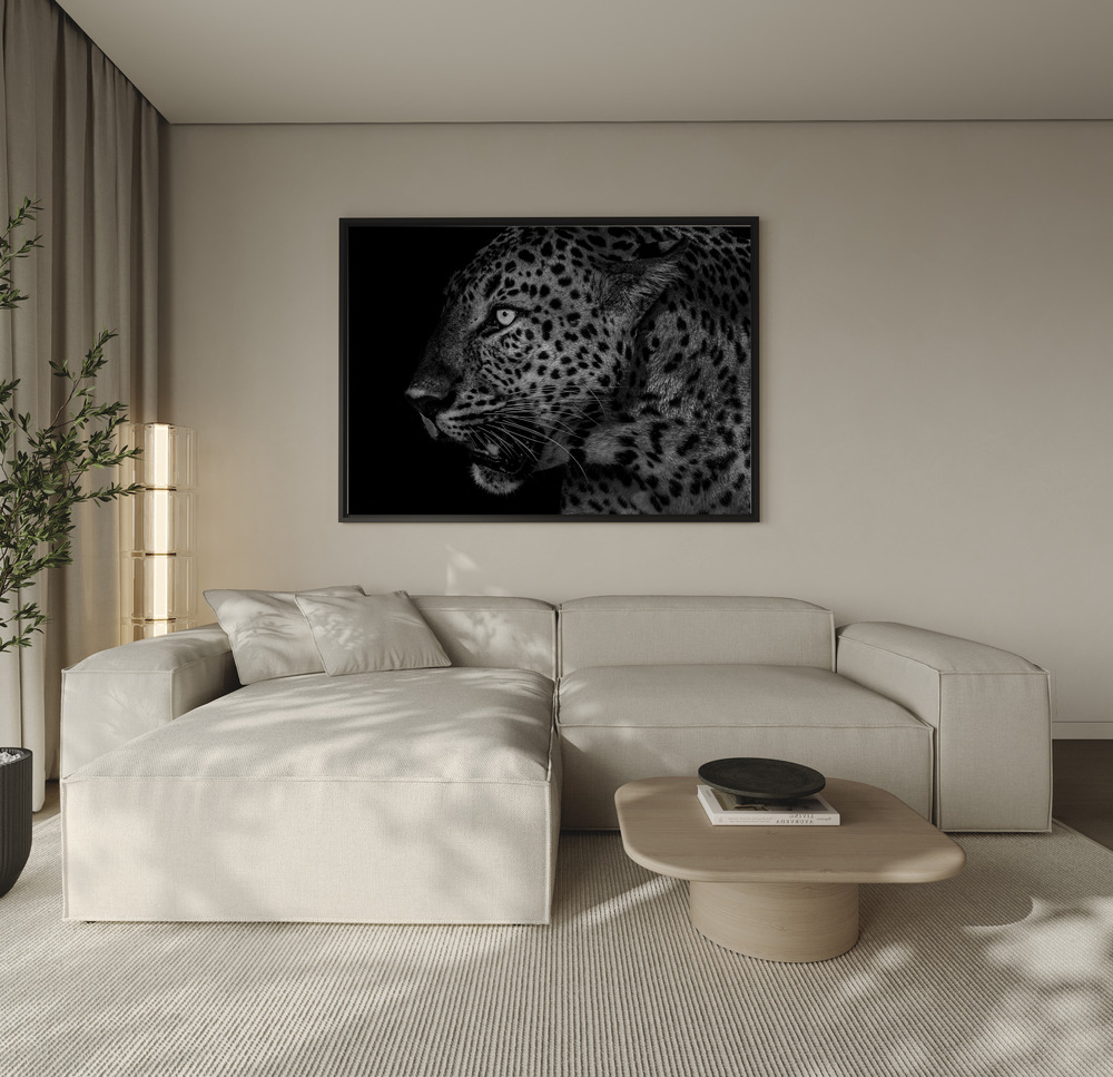 Canvas print - Leopard's Gaze over the sofa