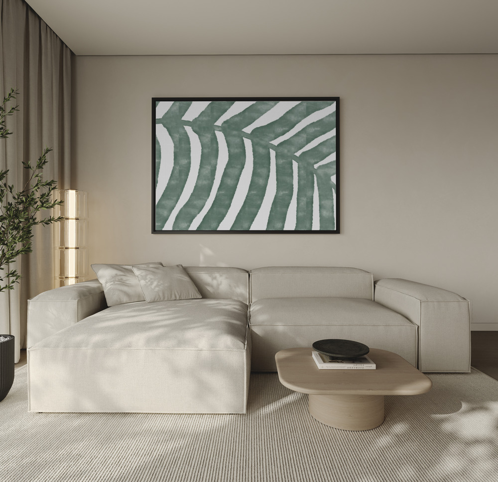 Canvas schilderi - LEAF GREEN over de bank