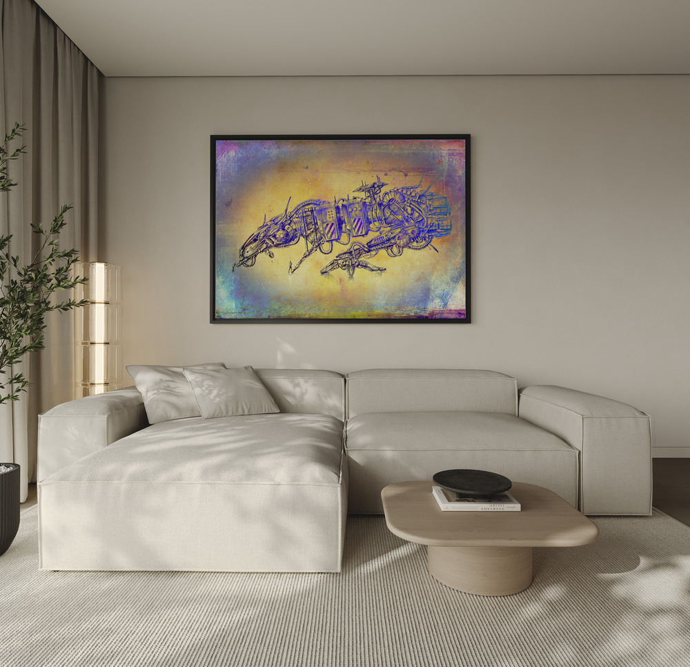 Canvas print - Velocide spaceship over the sofa