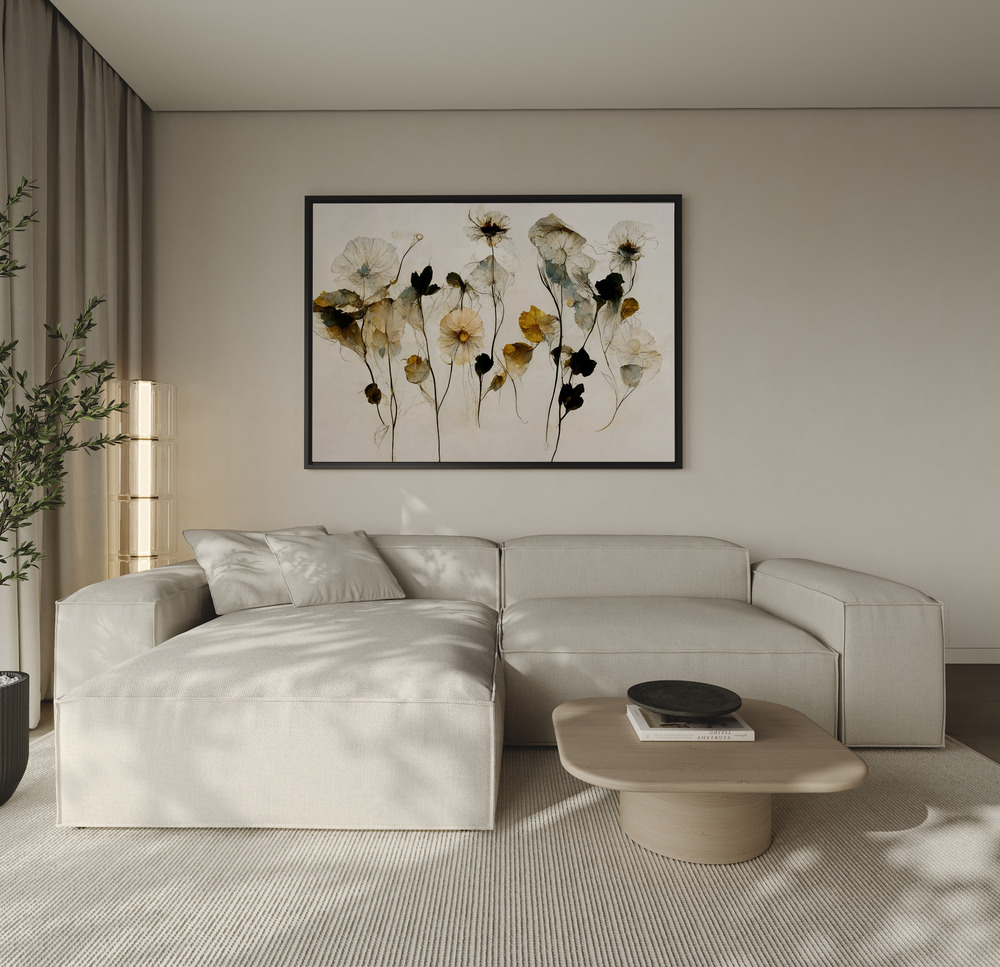 Canvas print - Beautiful Dry Flowers over the sofa