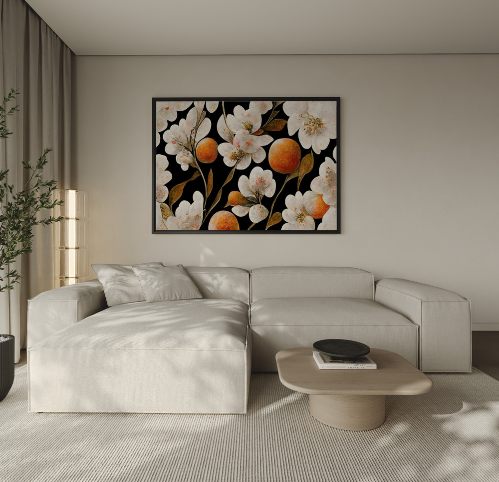 Canvas taulu - Wild Oranges sohvan yli
